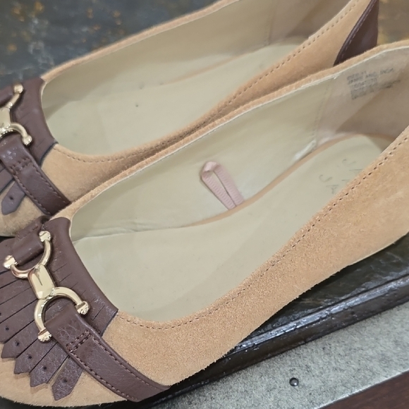 Janie and Jack Tan and Brown Flats - Picture 5 of 11